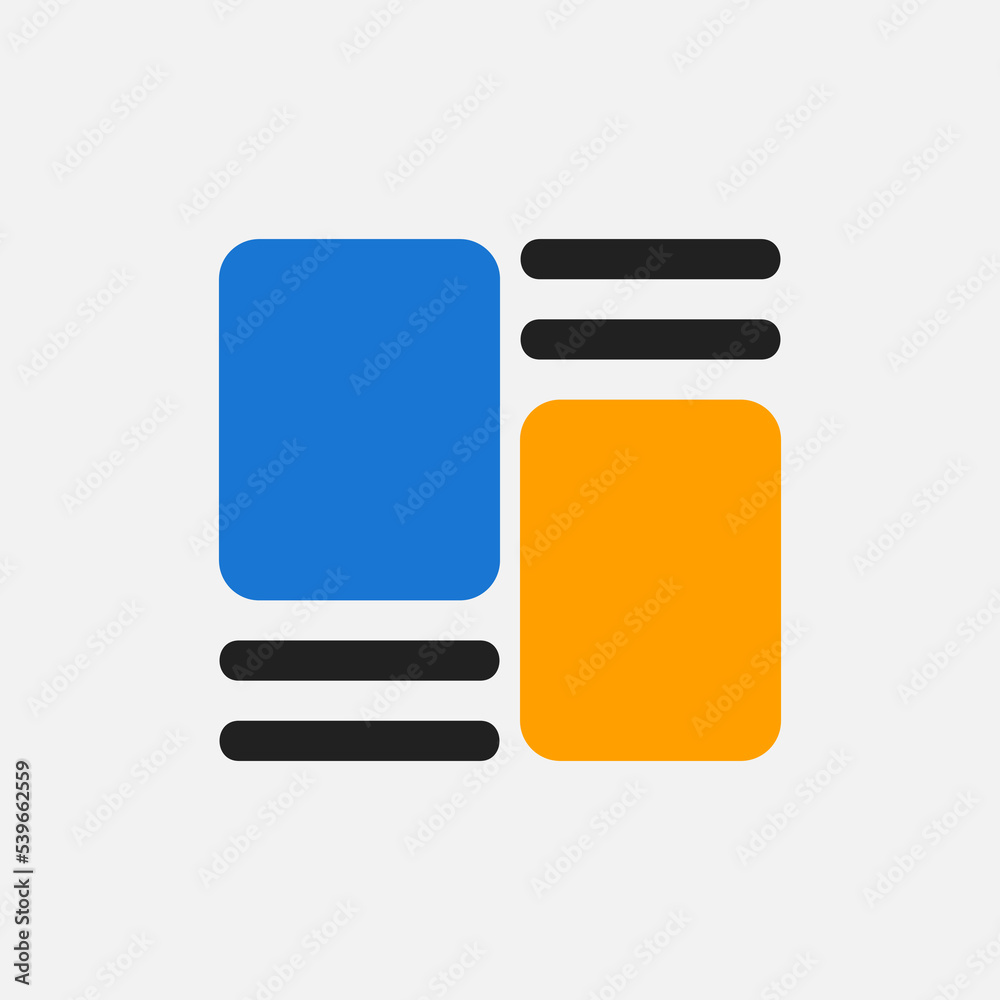 Wall mural layout icon in flat style, use for website mobile app presentation