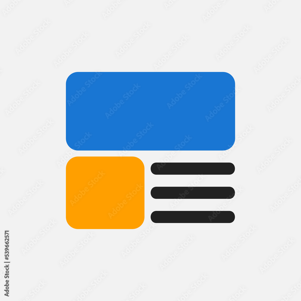 Poster layout icon in flat style, use for website mobile app presentation