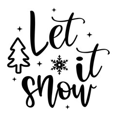 Let it snow Door sign SVG