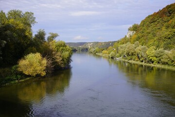 Fototapeta na wymiar The Donau river near Kelheim, Bavaria - Germany. 