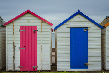 Colourful beach houses 