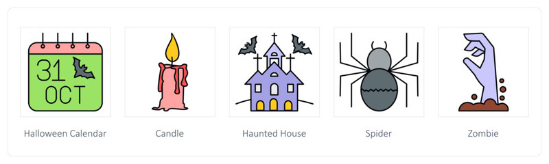 halloween calendar, candle