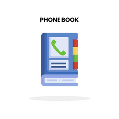 Phone Book flat icon. Vector illustration on white background. Can used for digital product, presentation, UI and many more.