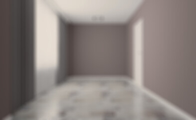 Modern meeting room. 3D rendering.. Abstract blur phototography.