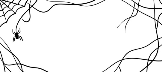 Spider web banner background design.