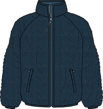 MEN AND BOYS WEAR BORG FLEECE JACKET VECTOR