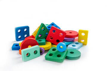 Colorful wooden toys