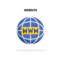 Website flat icon. Vector illustration on white background. Can used for digital product, presentation, UI and many more.