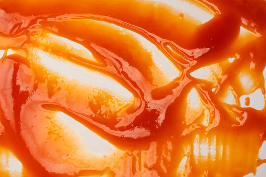 Red Sauce Splashes As Background.