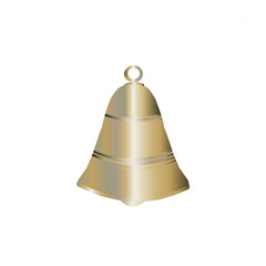golden christmas bell