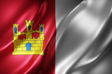 3d Castilla La Mancha region flag