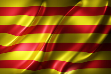 3d Catalonia region flag - 539671383