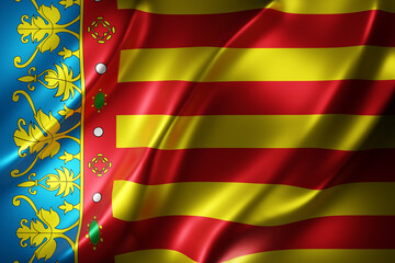 3d Valencian region flag - 539671384