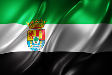 3d Extremadura region flag - 539671387