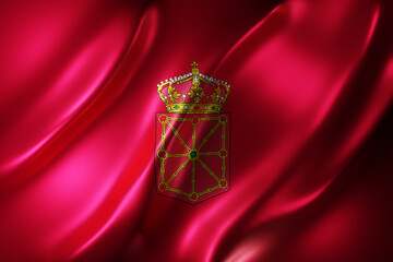 3d Navarra region flag - 539671389