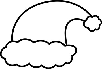 Santa Claus hat isolated Illustration