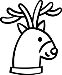 Isolated Christmas Reindeer Illustration