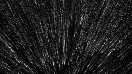 Obraz premium 3D rendering of bright particles fill the space with jets of energy and light