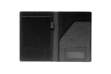 leather folder isolated on white