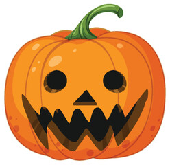Halloween pumpkin cartoon style