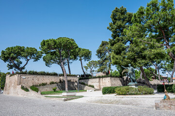 The Pincio of Fano with the ancient Roman walls