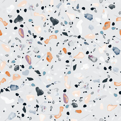 Terrazzo Texture Vector. Flooring Seamless Pattern