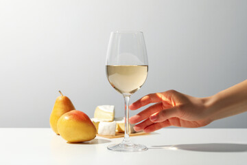 Concept of tasty and delicious alcohol drink, wine