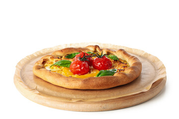 Concept of tasty food, Vegetable galette, isolated on white background