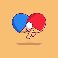 Table Tennis Ping Pong Vector Cartoon Logo Design