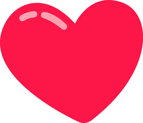 Minimalistic heart figure flat icon