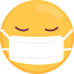 Emoji Face with Mask Illustration