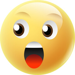 Hushed Emoji Face Illustration