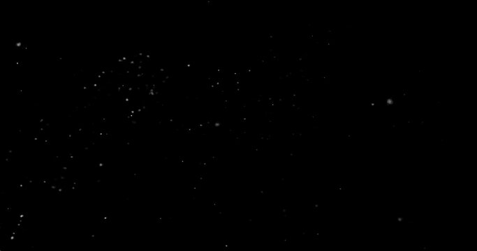 abstract Flying dust particles on a black background 3d rendering