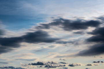 Beautiful and warm colored sunset sky.