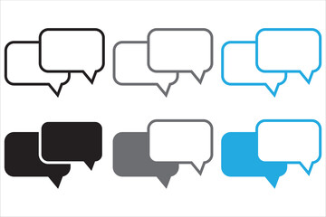 Fototapeta premium Speech Bubbles set of icons, vector, illustration
