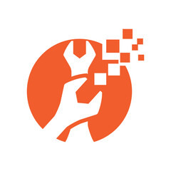 Fototapeta premium Service Logo Template vector illustration design