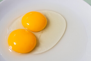 fresh eggs on a plate