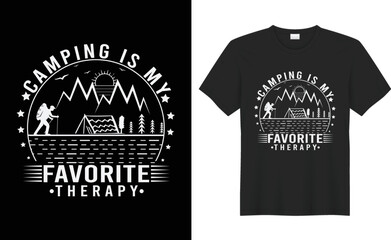Camping t-shirt design. Hand drawn vintage outdoor black and white t-shirt, camping svg design, Adventure t-shirt design. Outdoor t shirt design