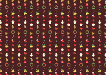 CHRISTMAS icon background digitally drawn illustration