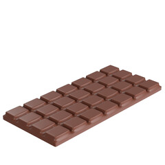 3d rendering illustration of a chocolate bar