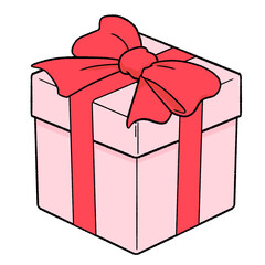 リボンでラッピングしたプレゼント