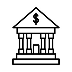 Bank Icon Logo Design Vector Template Illustration Sign And Symbol