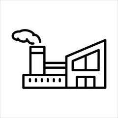 Factory, Industry Icon Logo Design Vector Template Illustration Sign And Symbol