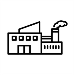 Factory, Industry Icon Logo Design Vector Template Illustration Sign And Symbol