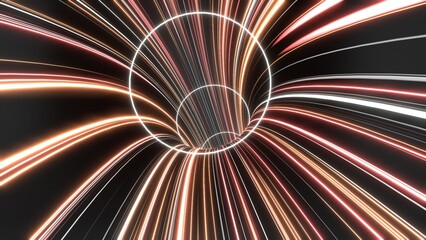 ビジネス テクノロジー トンネル 情報 赤 黄色 [別Verあり]