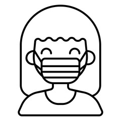 girl wearing face mask