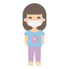 girl wearing face mask