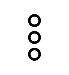 Menu continue three vertical circle icon, Menu more , more option icon