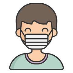 boy wearing face mask