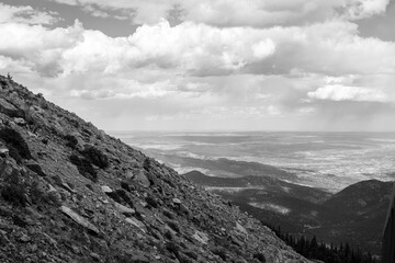 clouds over the mountains